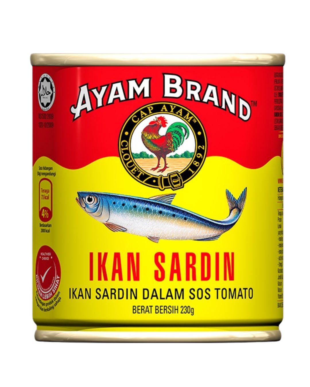 AYAM BRAND IKAN SARDIN 雄鸡标沙丁鱼罐头 230GM